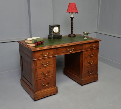 VICTORIAN SOLID MAHOGANY PEDESTAL DESK - ADDITIONAL PHOTO 18