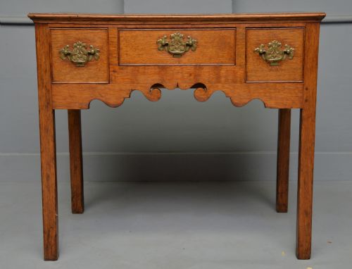 GEORGE III GEORGIAN SOLID OAK LOWBOY SIDE TABLE - ADDITIONAL PHOTO 8