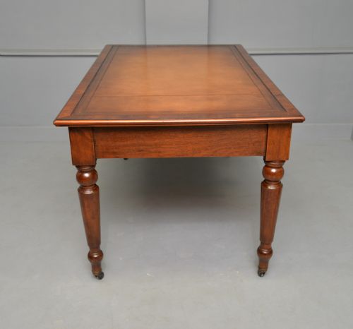 VICTORIAN MAHOGANY PARTNERS WRITING TABLE LIBRARY DESK - ADDITIONAL PHOTO 14