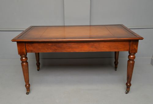 VICTORIAN MAHOGANY PARTNERS WRITING TABLE LIBRARY DESK - ADDITIONAL PHOTO 15