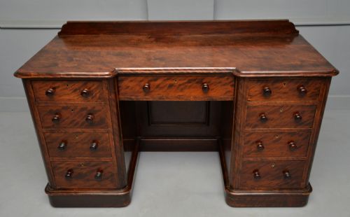 VICTORIAN PLUM PUDDING MAHOGANY PEDESTAL DESK - ADDITIONAL PHOTO 6