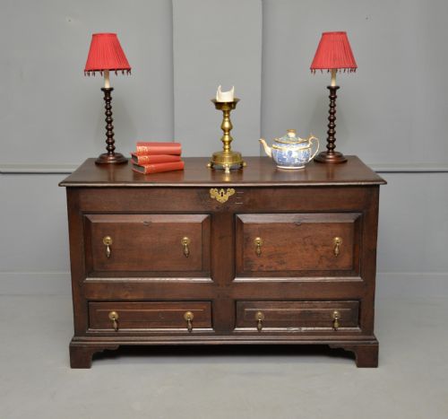 GEORGE II OAK MULE CHEST COFFER - ADDITIONAL PHOTO 1