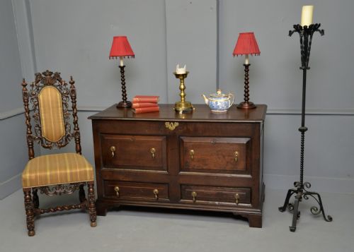 GEORGE II OAK MULE CHEST COFFER - ADDITIONAL PHOTO 4