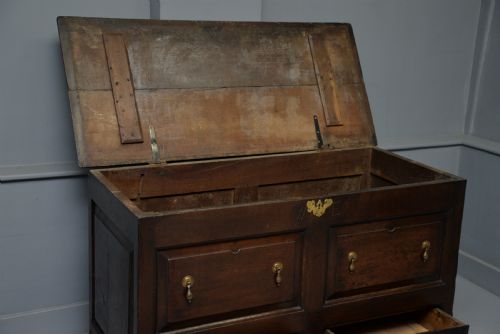 GEORGE II OAK MULE CHEST COFFER - ADDITIONAL PHOTO 11