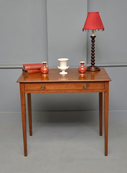 GEORGIAN GEORGE III MAHOGANY OCCASIONAL SIDE LAMP TABLE - ADDITIONAL PHOTO 1