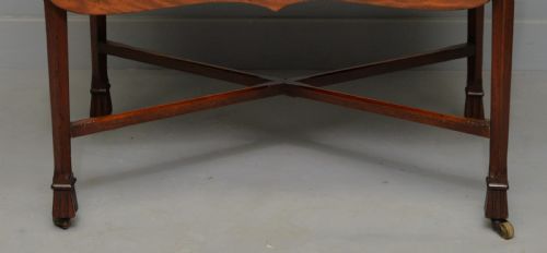 UNUSUAL GEORGIAN GEORGE III MAHOGANY BUTTERFLY PEMBROKE DINING TABLE - ADDITIONAL PHOTO 19