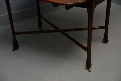 UNUSUAL GEORGIAN GEORGE III MAHOGANY BUTTERFLY PEMBROKE DINING TABLE - ADDITIONAL PHOTO 24