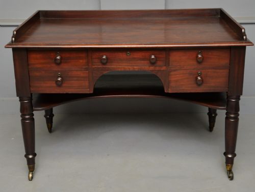 WILLIAM IV EARLY 19TH CENTURY MAHOGANY WRITING TABLE DESK - ADDITIONAL PHOTO 6