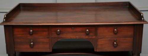 WILLIAM IV EARLY 19TH CENTURY MAHOGANY WRITING TABLE DESK - ADDITIONAL PHOTO 7