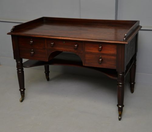 WILLIAM IV EARLY 19TH CENTURY MAHOGANY WRITING TABLE DESK - ADDITIONAL PHOTO 8