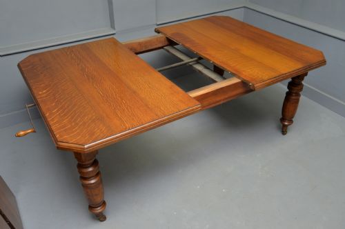 VICTORIAN GOLDEN OAK EXTENDING DINING TABLE - ADDITIONAL PHOTO 7