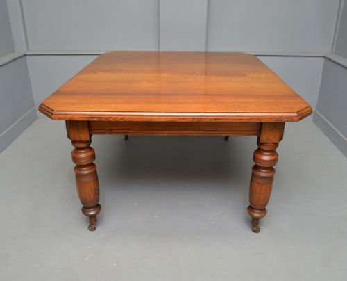 VICTORIAN GOLDEN OAK EXTENDING DINING TABLE - ADDITIONAL PHOTO 12