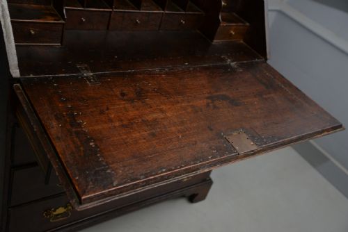 GEORGIAN GEORGE III OAK BUREAU BOOKCASE CABINET - ADDITIONAL PHOTO 15