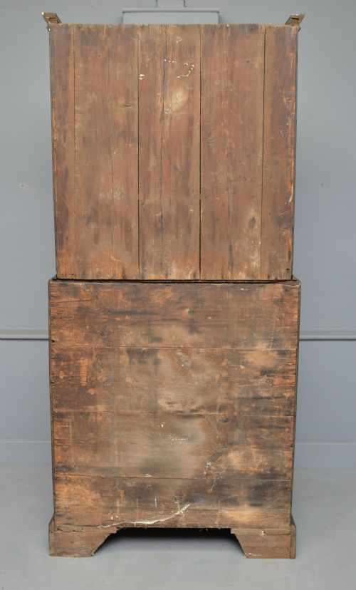 GEORGIAN GEORGE III OAK BUREAU BOOKCASE CABINET - ADDITIONAL PHOTO 26