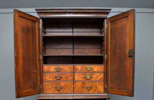 GEORGE II WALNUT SECRETAIRE BOOKCASE DESK C1730 - ADDITIONAL PHOTO 7
