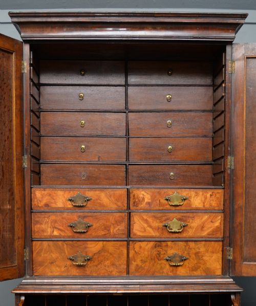GEORGE II WALNUT SECRETAIRE BOOKCASE DESK C1730 - ADDITIONAL PHOTO 13