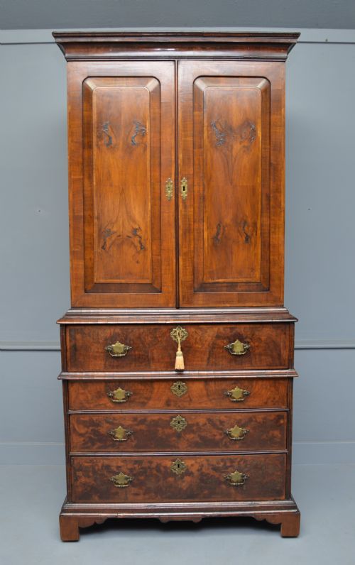 GEORGE II WALNUT SECRETAIRE BOOKCASE DESK C1730 - ADDITIONAL PHOTO 19