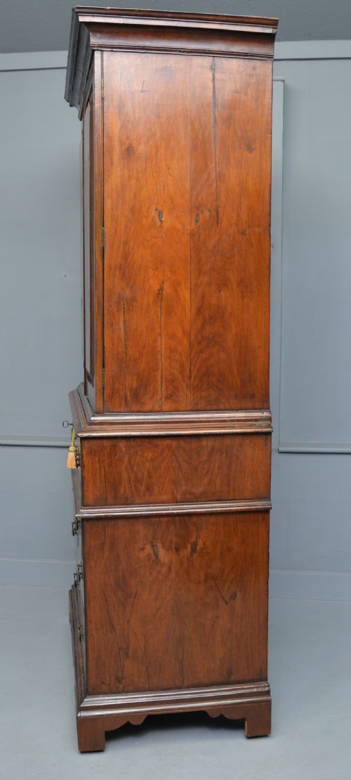 GEORGE II WALNUT SECRETAIRE BOOKCASE DESK C1730 - ADDITIONAL PHOTO 21