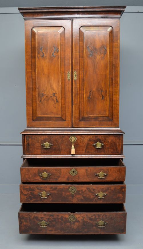 GEORGE II WALNUT SECRETAIRE BOOKCASE DESK C1730 - ADDITIONAL PHOTO 24
