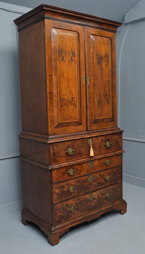 GEORGE II WALNUT SECRETAIRE BOOKCASE DESK C1730 - ADDITIONAL PHOTO 25