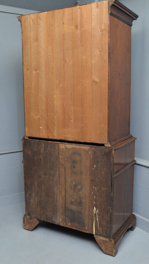 GEORGE II WALNUT SECRETAIRE BOOKCASE DESK C1730 - ADDITIONAL PHOTO 27