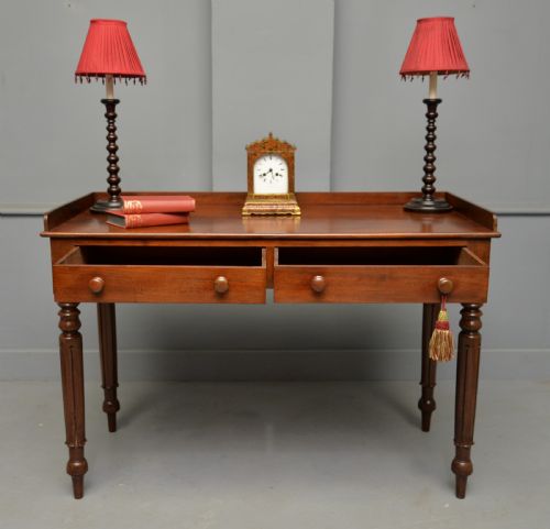 WILLIAM IV MAHOGANY WRITING TABLE SIDE TABLE DRESSING TABLE - ADDITIONAL PHOTO 2