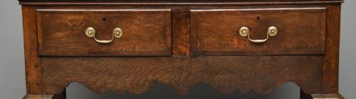 CHARMING SMALL GEORGIAN OAK SIDEBOARD DRESSER BASE - ADDITIONAL PHOTO 6