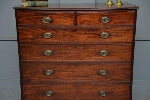 GEORGIAN GEORGE III MAHOGANY CHEST OF DRAWERS - ADDITIONAL PHOTO 2