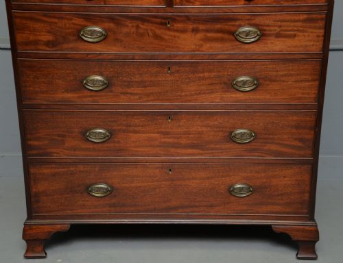 GEORGIAN GEORGE III MAHOGANY CHEST OF DRAWERS - ADDITIONAL PHOTO 3