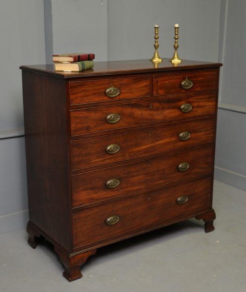 GEORGIAN GEORGE III MAHOGANY CHEST OF DRAWERS - ADDITIONAL PHOTO 5