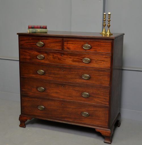 GEORGIAN GEORGE III MAHOGANY CHEST OF DRAWERS - ADDITIONAL PHOTO 6