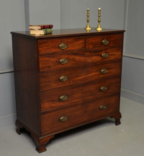 GEORGIAN GEORGE III MAHOGANY CHEST OF DRAWERS - ADDITIONAL PHOTO 15