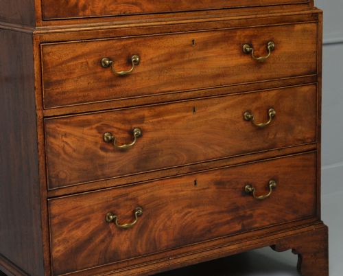 GEORGIAN GEORGE III MAHOGANY CHEST ON CHEST TALLBOY - ADDITIONAL PHOTO 4