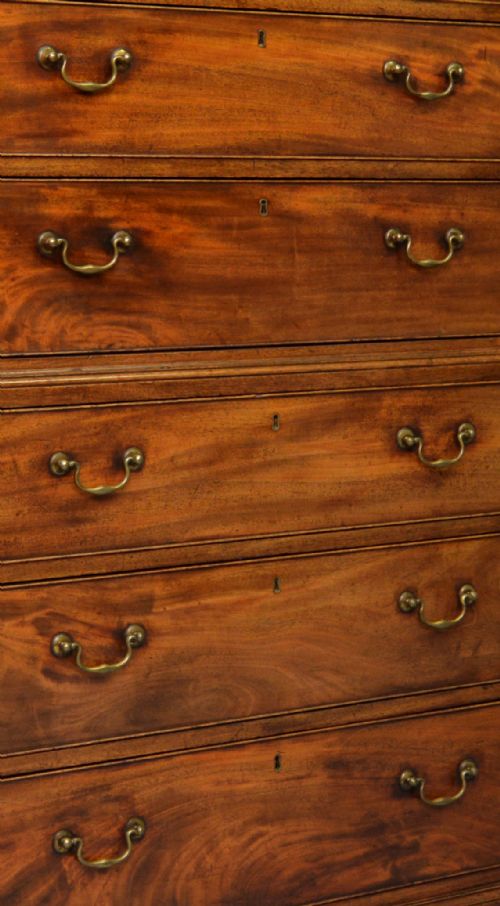 GEORGIAN GEORGE III MAHOGANY CHEST ON CHEST TALLBOY - ADDITIONAL PHOTO 6