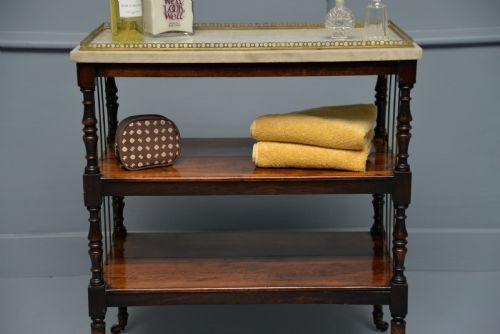 REGENCY ROSEWOOD MARBLE WHATNOT SHELVES - ADDITIONAL PHOTO 7