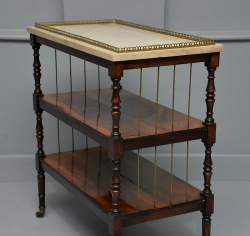 REGENCY ROSEWOOD MARBLE WHATNOT SHELVES - ADDITIONAL PHOTO 11