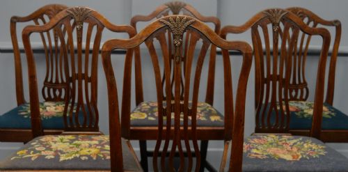 SET OF SIX 18TH CENTURY GEORGIAN HEPPLEWHITE MAHOGANY DINING CHAIRS - ADDITIONAL PHOTO 2