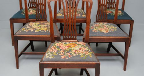 SET OF SIX 18TH CENTURY GEORGIAN HEPPLEWHITE MAHOGANY DINING CHAIRS - ADDITIONAL PHOTO 3