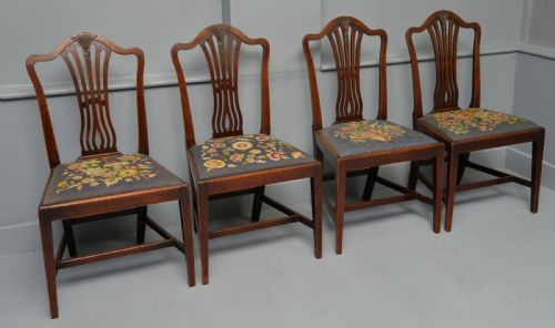 SET OF SIX 18TH CENTURY GEORGIAN HEPPLEWHITE MAHOGANY DINING CHAIRS - ADDITIONAL PHOTO 8