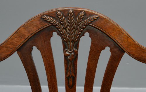 SET OF SIX 18TH CENTURY GEORGIAN HEPPLEWHITE MAHOGANY DINING CHAIRS - ADDITIONAL PHOTO 11