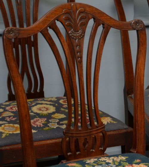 SET OF SIX 18TH CENTURY GEORGIAN HEPPLEWHITE MAHOGANY DINING CHAIRS - ADDITIONAL PHOTO 15