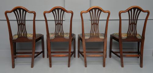 SET OF SIX 18TH CENTURY GEORGIAN HEPPLEWHITE MAHOGANY DINING CHAIRS - ADDITIONAL PHOTO 17