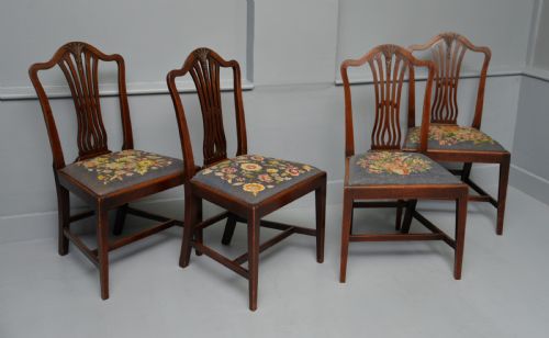 SET OF SIX 18TH CENTURY GEORGIAN HEPPLEWHITE MAHOGANY DINING CHAIRS - ADDITIONAL PHOTO 19