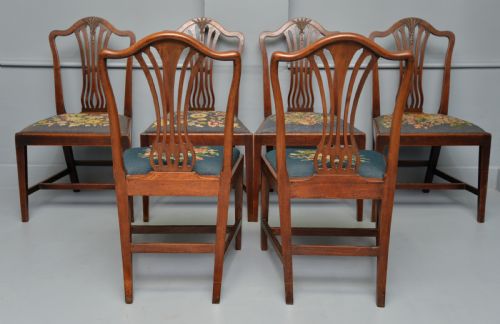 SET OF SIX 18TH CENTURY GEORGIAN HEPPLEWHITE MAHOGANY DINING CHAIRS - ADDITIONAL PHOTO 21