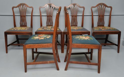 SET OF SIX 18TH CENTURY GEORGIAN HEPPLEWHITE MAHOGANY DINING CHAIRS - ADDITIONAL PHOTO 22