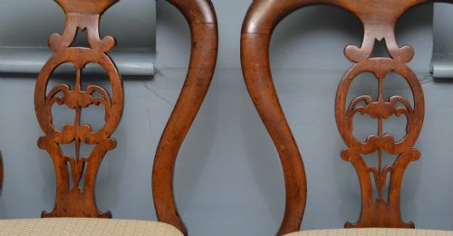 SET OF SIX VICTORIAN MAHOGANY BALLOON BACK DINING CHAIRS - ADDITIONAL PHOTO 5