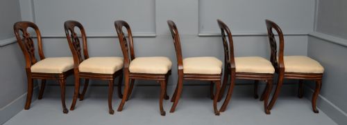 SET OF SIX VICTORIAN MAHOGANY BALLOON BACK DINING CHAIRS - ADDITIONAL PHOTO 7