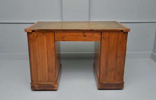 SUPERB QUALITY VICTORIAN SATINWOOD PEDESTAL DESK - ADDITIONAL PHOTO 14