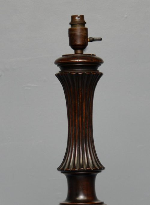GEORGIAN STYLE C1920 MAHOGANY STANDARD FLOOR LAMP - ADDITIONAL PHOTO 14