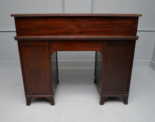 VICTORIAN MAHOGANY TAMBOUR ROLL TOP CYLINDER DESK - ADDITIONAL PHOTO 19